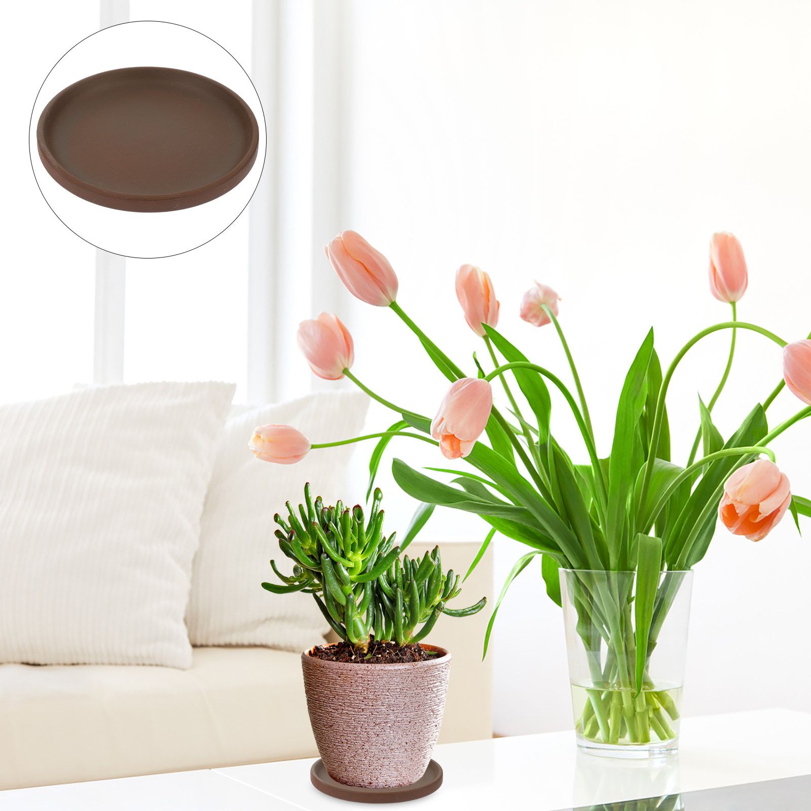 Ceramic Flower Pot Tray Round  - огляд і ціна Drip Tray Saucer