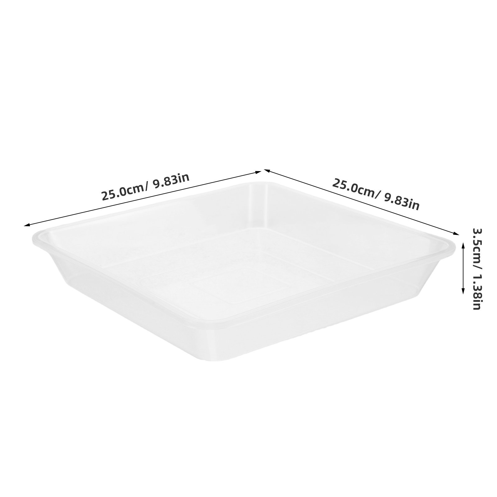 4Pcs Transparent Square Plant  - огляд і ціна Drip Tray Saucer