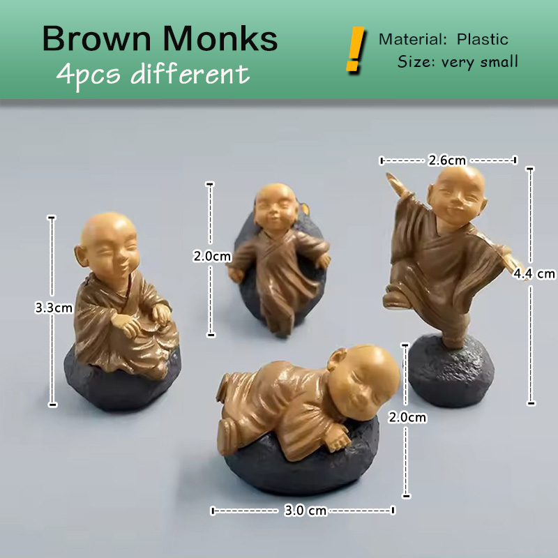 4pcs Chinese Kong Fu Monk Figu - огляд і ціна Bonsai Garden Art