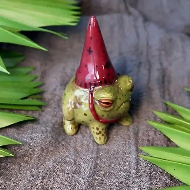 Witch Hat Little Frog Statue R - огляд і ціна Bonsai Garden Art